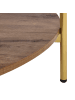 Beliani Couchtisch LOVELL in Gold/Braun - (W) 80 x (H) 45 x (L) 80 cm