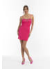 faina Damen Minikleid Mit Perlenketten in Pink