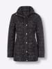 Sieh an! Steppjacke in schwarz-braun-bedruckt