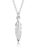 Elli Halskette 925 Sterling Silber Feder in Silber