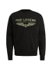 PME Legend Pullover CREWNECK LOGO CARRIER in Schwarz