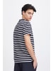 CASUAL FRIDAY T-Shirt CFThor structured striped tee in Weiß