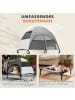 Pawhut Hundeliege Outdoor mit Dach 106L x 76B x 99H cm