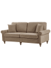 Beliani 3-Sitzer Sofa GINNERUP in Braun - (W) 195 x (H) 84 x (L) 76 cm