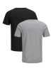 Jack & Jones JJECORP LOGO Print Kurzarm 2-er Stück Pack T-Shirt in Grau-Schwarz