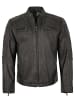 Capitano Bikerlederjacke Lammnappa in Schwarz