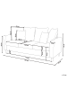 Beliani 3-Sitzer Sofa BORNHOLM in Grün/Schwarz - (W) 197 x (H) 76 x (L) 79 cm