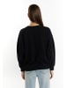 myMo Damen Sweatshirt Mit Applikation in Schwarz
