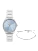 Tamaris Damen Armbanduhr & Armband Set in silber