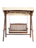 Beliani Gartenschaukel CAVIOLA in Braun/Beige - (W) 165 x (H) 176 x (L) 109 cm