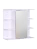 relaxdays Spiegelschrank in Weiß - (B)62 x (H)64 x (T)21 cm