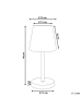 Beliani Tischleuchten HANGER in Braun - (W) 18 x (H) 40 x (L) 18 cm