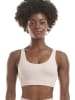 adidas Bustier SCOOP LOUNGE BRA in white/peach