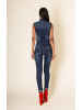 Nina Carter Jeans Overall Jumpsuit Hosenanzug Einteiler in Dunkelblau