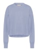 Les Lunes Oversized-Strickshirt Nola in Steel Blue melange