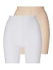 Skiny 2er Pack lange Unterhose in white-beige