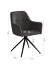 Homestyle4u 2er Set Polsterstühle Esszimmer in Grau