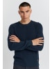 BLEND Rundhals Strickpullover Basic Langarm Sweater in Navy