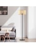 home24 Stehleuchte Le Tech I in Beige / Schwarz