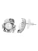 Adeliás Damen Ohrringe – Ohrstecker aus 925 Silber mit Süßwasserperle in silber