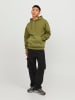 Jack & Jones Struktur Hoodie Kapuzen Pullover JCOBLACK in Olive