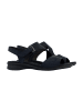 Gabor Flache Sandale aus weichem Nubukleder Blau