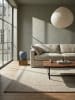 KADIMA DESIGN Wollteppich Kurzflor MOLE Handgewebt Naturfaser Wohnzimmer in Beige
