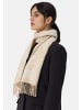 CASH-MERE.CH Bio Schal kariert in Beige und Weiss