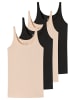 Schiesser Unterhemd / Top 95/5 Cotton in Schwarz/Sand