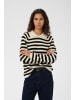 InWear Langarm MADIEIW Relaxed fit in BLACK / WHISPER WHITE STRIPE