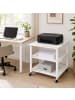relaxdays Druckertisch in Weiß - (B)50 x (H)53 x (T)50 cm