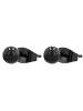 Adeliás Unisex Ohrringe – Ohrstecker aus Edelstahl in schwarz