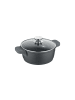Berndes Kochtopf mit Glasdeckel aus Aluguss - Vario Click in schwarz