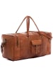 SID & VAIN Leder-Reisetasche LANDON in braun