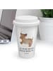 Mr. & Mrs. Panda To Go Becher Hund Dackel mit Spruch in Weiß