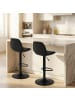 relaxdays 2x Barhocker in Schwarz - (H)83–103 x Ø 38 cm