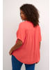 KAFFE curve Kurzarm-Bluse KCami Regular fit in Cayenne
