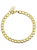 Adeliás Unisex Armband – Panzerarmband aus Edelstahl 18+1 cm in gold