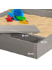 roba Sandkasten mit Deckel - Tafel & 3 Haken - Wetterfest