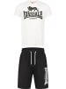 Lonsdale Trainingsanzug "Mair T-Shirt & Shorts Set Normale Passform" in Weiß