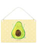 Mr. & Mrs. Panda Schild Avocado Glücklich ohne Spruch in Gelb Pastell