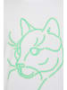 Finn Flare T-Shirt Katze in white