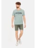 Camel Active Colour Denim Shorts Slim Fit in Khaki