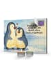 Mr. & Mrs. Panda Adventskalender Pinguin umarmen Design mit Spruch in Weiß