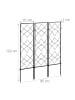 relaxdays 6x Rankgitter in Schwarz - (B)31 x (H)122 cm