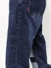 DADA Baggy Denim Jeans im Patchwork Retro-Stil in Blau