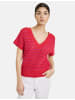 TAIFUN Strick, Shirt, Top, Body in Digital Red geringelt