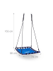 relaxdays Nestschaukel in Blau-Schwarz - (B)74 x (H)153 x (T)98 cm