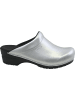 Sanita Comfortwear Clog "Original-Sonja Pu Open" in Silber