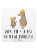 Mr. & Mrs. Panda Gläseruntersetzer Bären mit Hut mit Spruch in Weiß